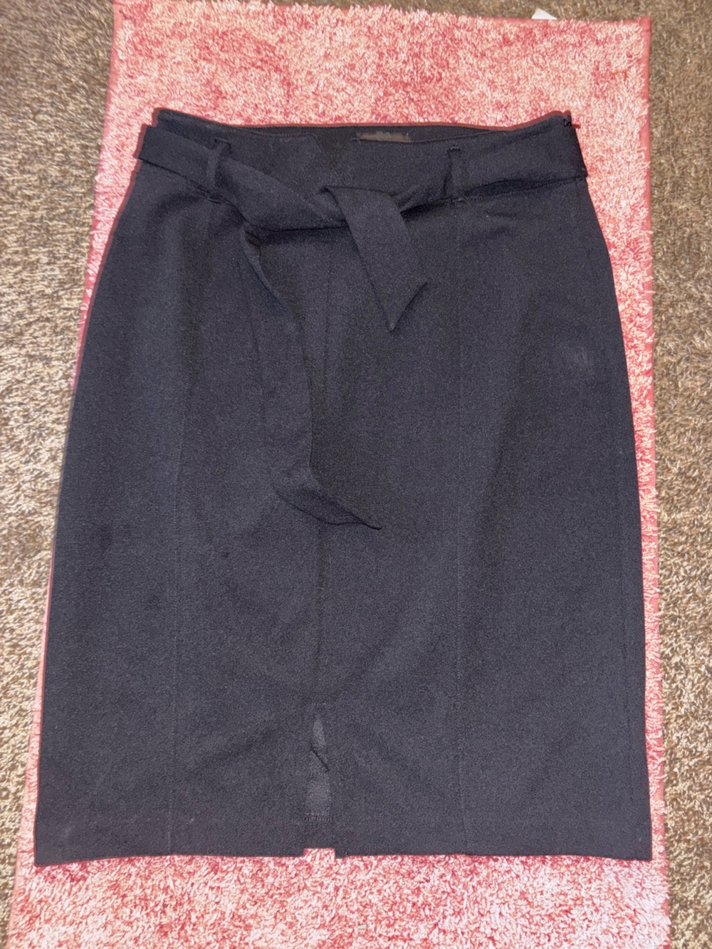 BOLD elements Black Knit Skirt with Side Tie Detail